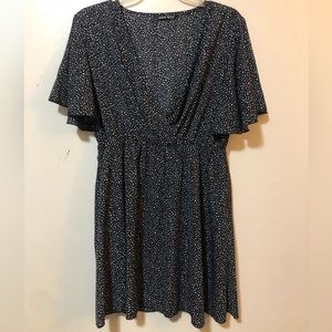 Polka Dot Hem A-Line Dress